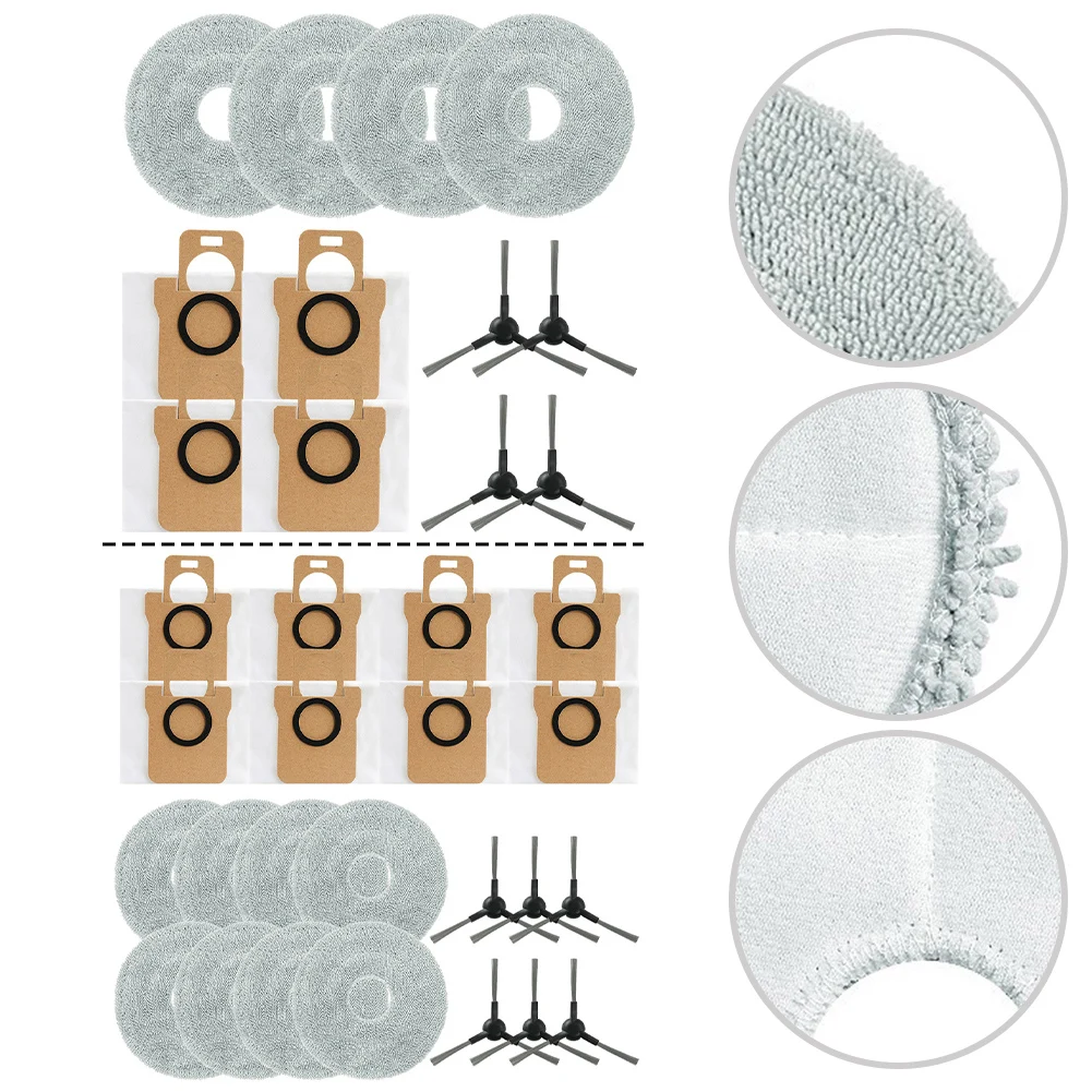 Mop Cloth Dust Bag Side Brush Kit For JONR For P20 PRO Sweeper Accessories Replacement Kit Household Cleaning Tools Accessories