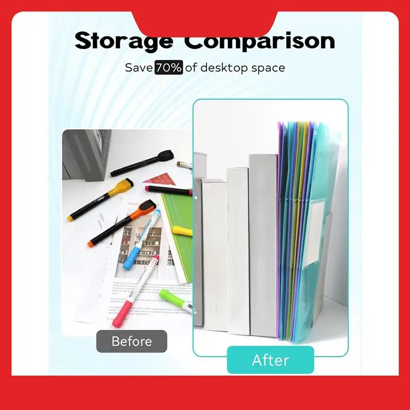 File Folders 10 Pack, 3 Ring Binder Pocket Organizer, 11 Ring Plastic Envelopes, Clear Folder For Documents With Label