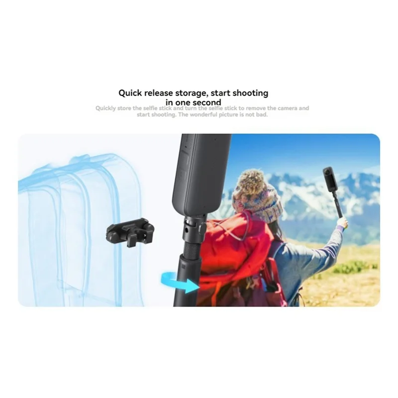 AS95-Camera Hanger For Insta360 Selfie Stick Quick Release Hanger Belt Strap Carrying Strap Storage Sports Camera Accessories