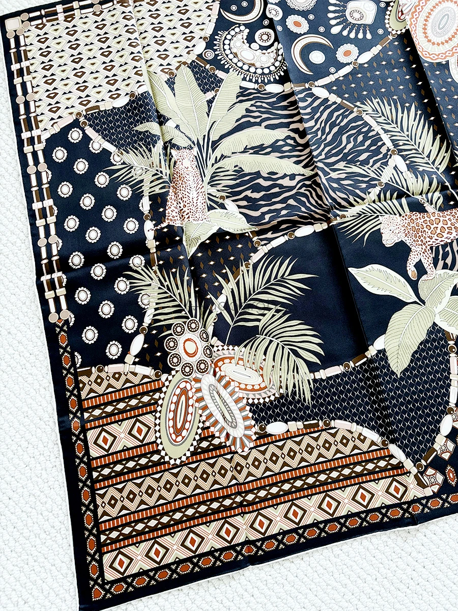 

Шелковый твиловый шарф 90 см для женщин, с ручной подгибкой края, шаль, бандана, роскошный летний аксессуар для головы, 90 см