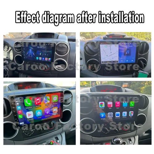 Imagen 2 del producto Radio estéreo Android 15 para coche Citroen Berlingo B9 Peugeot Partner 2008 - 2019 CarPlay inalámbrico Android Auto No 2 din 2din DVD