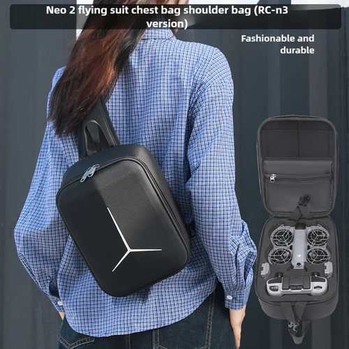 Imagen 2 del producto Bolsa de almacenamiento de hombro para DJI NEO 2, bolsa de pecho, caja portátil, Estuche de transporte para NEO 2 DJI RC-N3, accesorios para controlador de Dron
