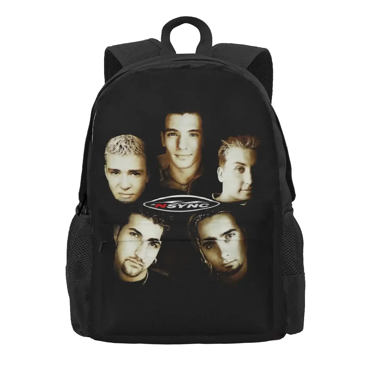 Justin Timberlake 1998 Boy Band Rap Graphic Backstreet Boys Britney Spears Large Capacity Backpack Fashion School Sport Bag