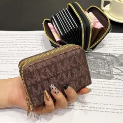 New Women's Wallet Double Zipper Organ Money Bag Luxury Card Bag Full Star Flash Purse Multi-card Stylish Women's Clutch Bag