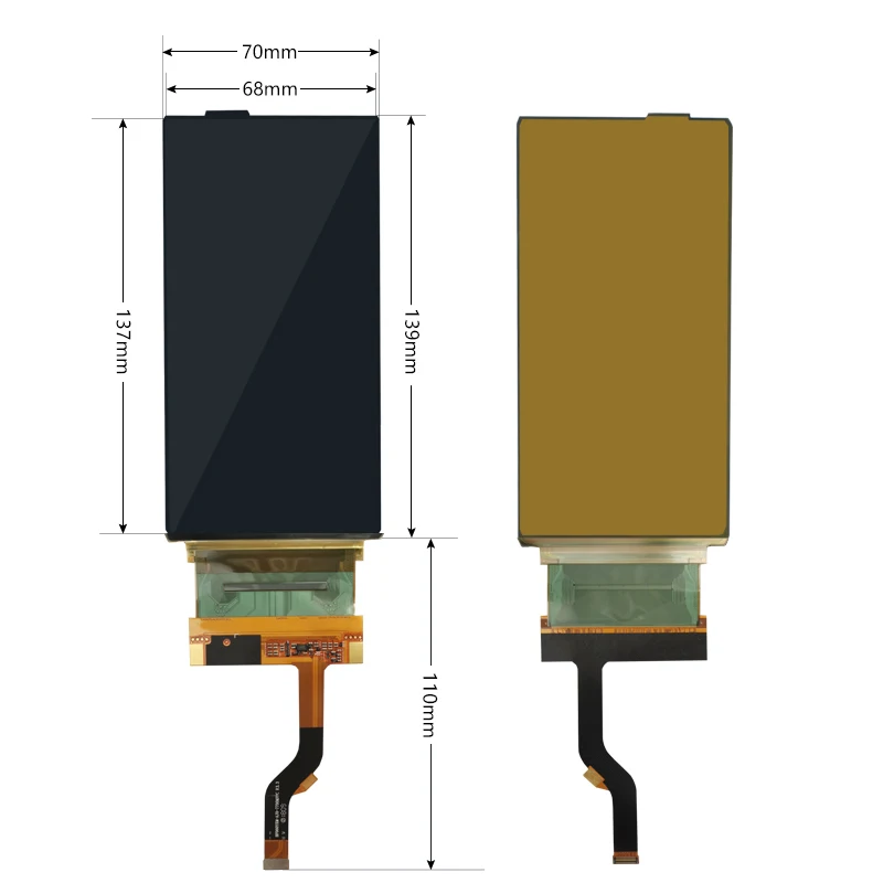 Wyświetlacz elastyczny OLED Wisecoco 6 cali 2880x1440 AMOLED Soft dla Raspberry Pi Win10, ultracienka płytka kontrolera MIPI