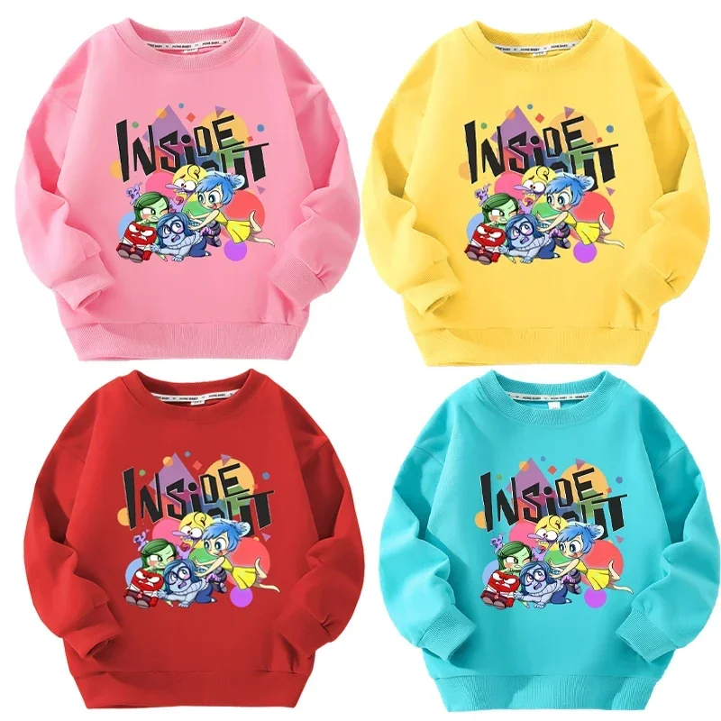 kawii Inside Out 2 Anger Hoodie movie and animation peripherals children's printed pure cotton sweatshirt holiday gifts