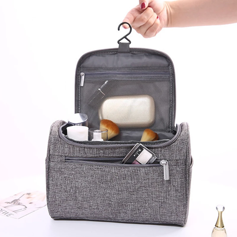 Bolsa de cosméticos colgante para hombre y mujer, neceser de viaje portátil, almacenamiento de artículos de tocador, organizador de maquillaje,