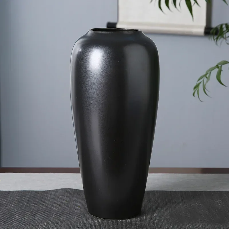 Modern Jingdezhen Flower Vase Creative Solid Color Ceramic Ornament Ideal for Table And Entryway Decor