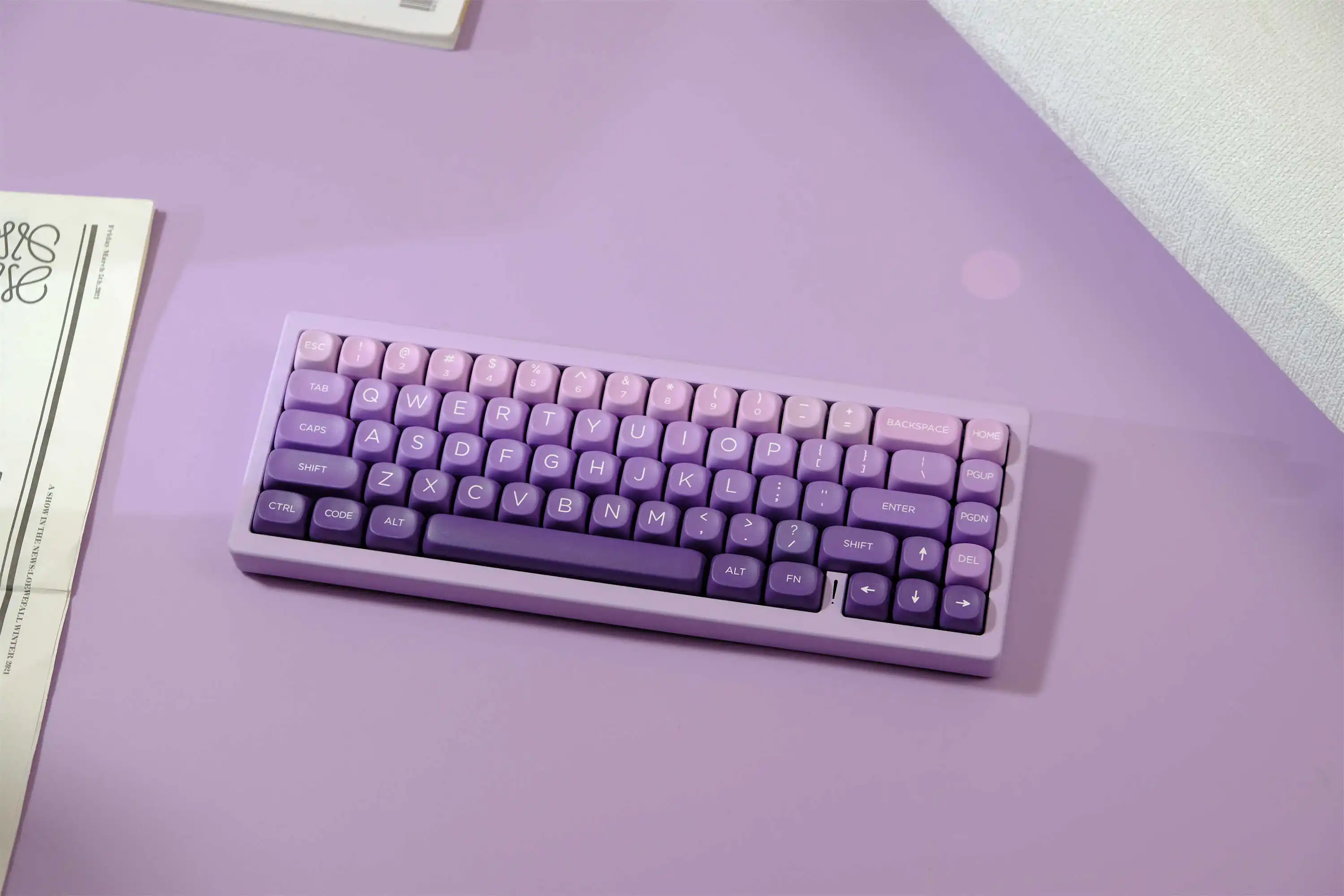 Imagem -02 - Gmk-purple Air Comb Keycaps para Teclado Mecânico Pbt Keycaps Perfil Moa Dye-sub 126 Chaves