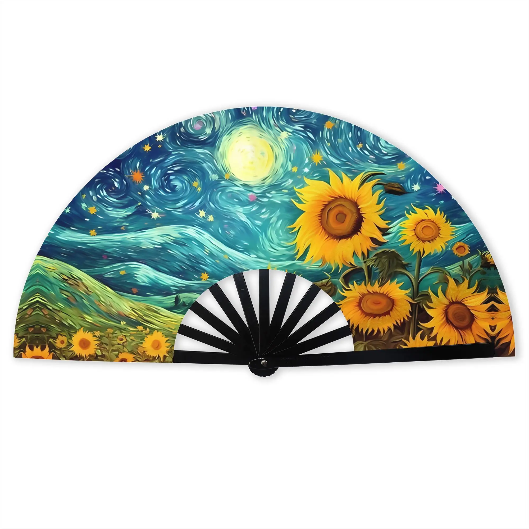 Folding Round Hand Fan Portable Pocket Fan Lightweight And Quiet for Summer Travel, Outdoor Events, Weddings, Daily Use