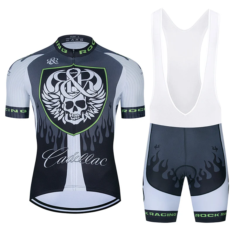 New Summer ROCK RACING Cycling TEAM Jerseys 20D Bike Shorts Bib Set Ropa Ciclismo Men\'s Quick Dry MTB Bicycle Maillot Clothing