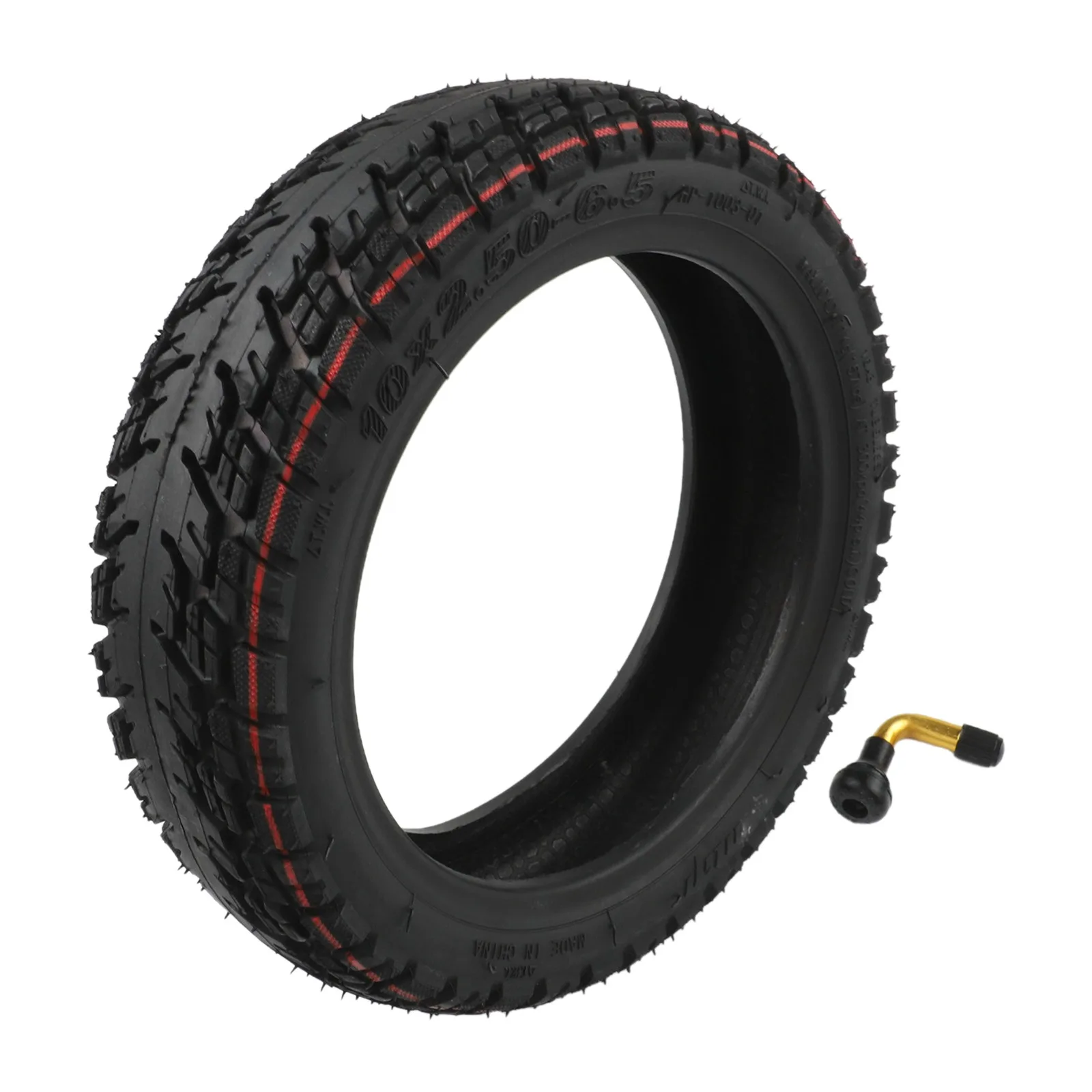 إطار قوي 10 × 2 50 6 5 بدون أنابيب للطرق الوعرة للسكوتر الكهربائي 10 بوصة 255 × 70 أسود مناسب للدراجات البخارية الكهربائية