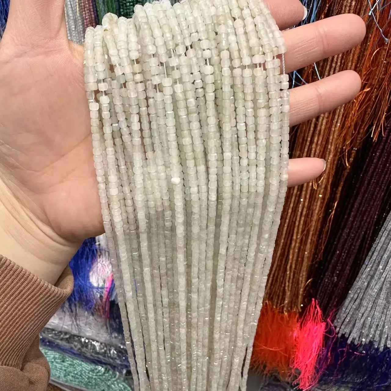 

Natural Chinese XingJiang Jade Faceted Cube Bead Making DIY Bracelet Necklace for Fshion Jewelry For Woman Accessories Wholesale