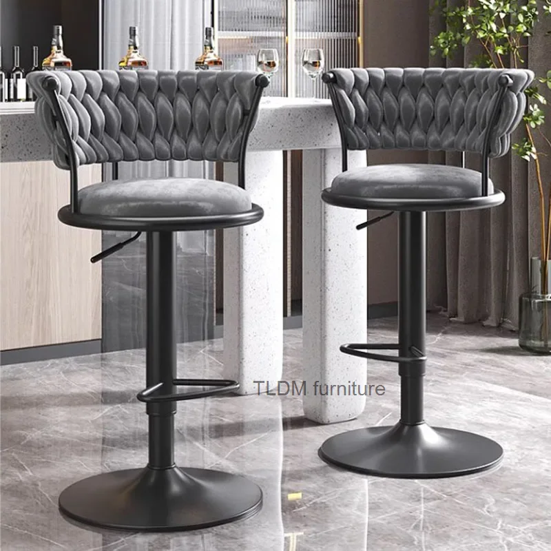 

Fashionable lounge bar stool, minimum quality, modern rocking Nordic chair, adjustable and comfortable, Barklecan furniture