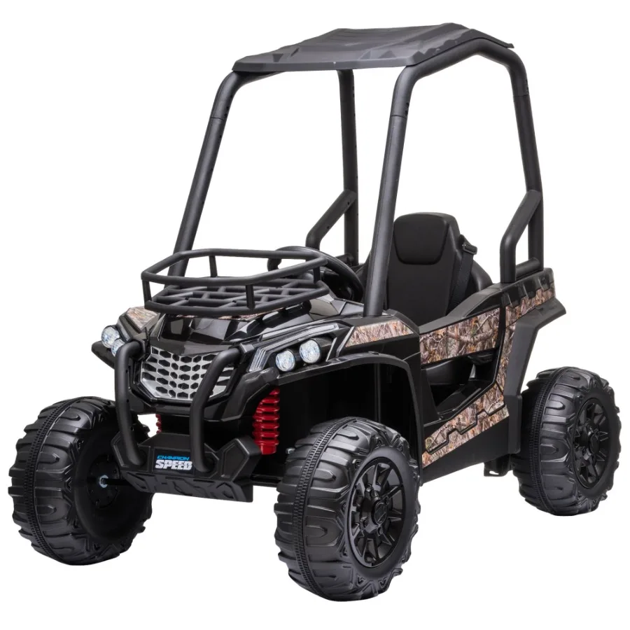 

Aosom 12V UTV Battery Powered Electric Ride on Car with Music Lights MP3 USB Suspension System Remote Control Toy Vehicle for B