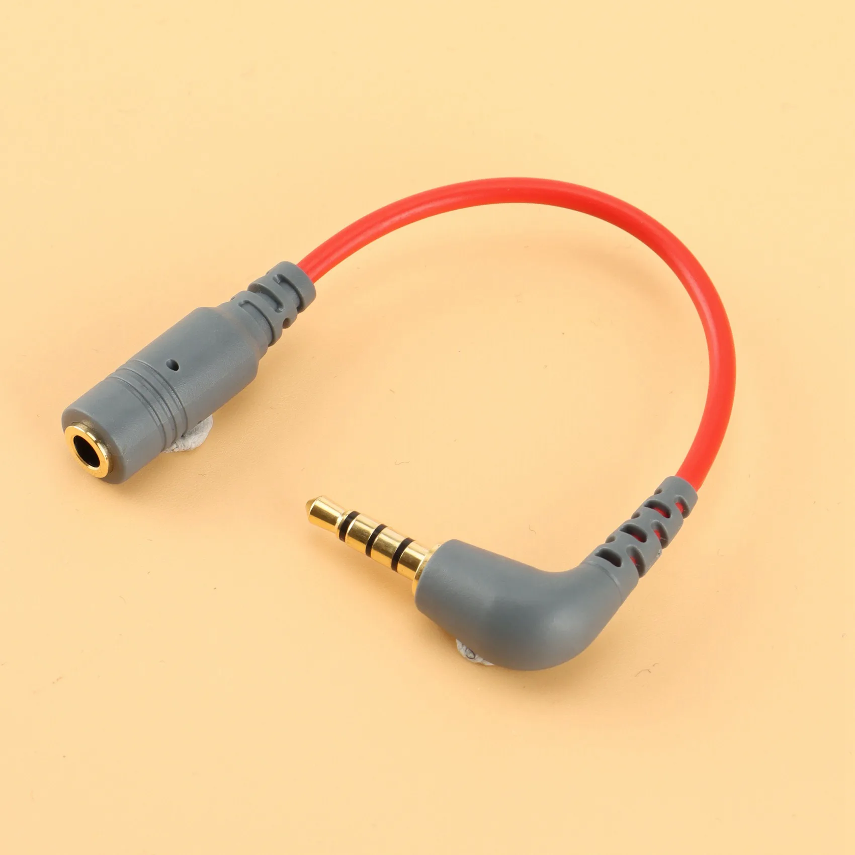 Cabo de microfone sc4 de substituição para rode 3.5mm trrs macho para fêmea adaptador trs acessórios de microfone, sc4 vermelho