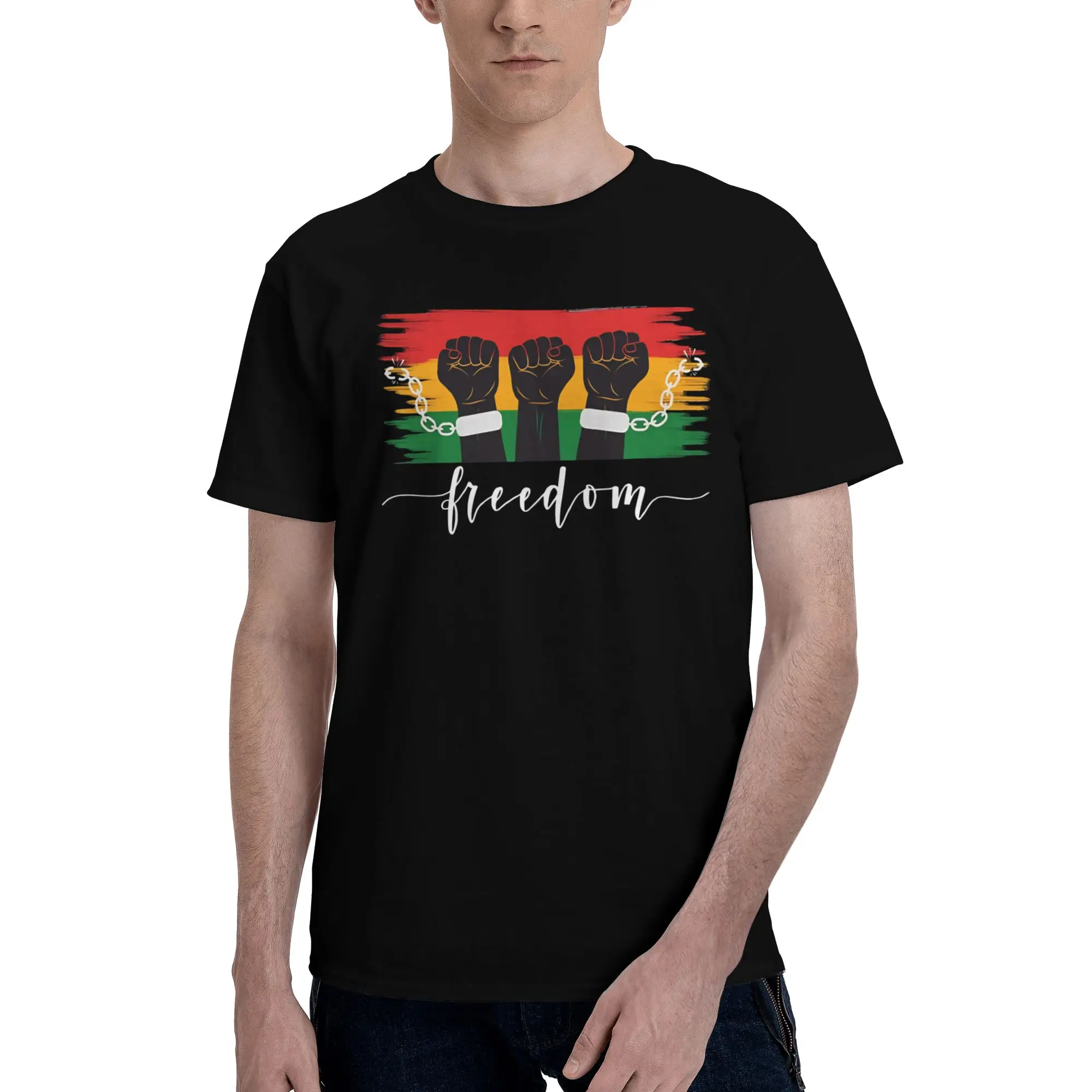 Live fully Novelty 100% Cotton T-Shirt Juneteenth Tops Tees For Men