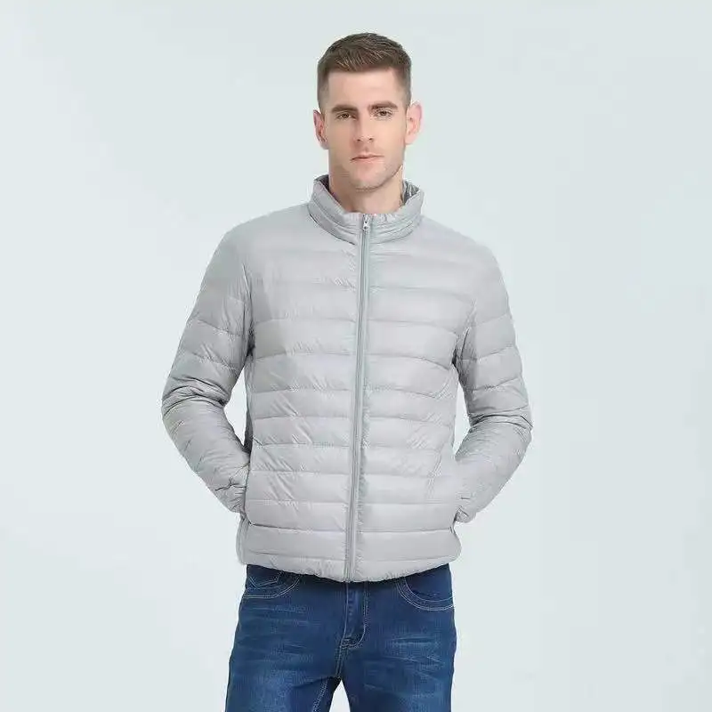 2024 Autumn Winter New Ultra Light White Duck Down Jacket Men Waterproof Casual Outdoor Portable Lightweight Male Padded Coats