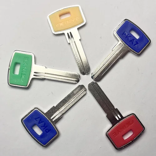 Imagen 2 del producto 10 unids/lote mango de color AB ranura cerradura llaves en blanco para reemplazar llaves cerraduras domésticas