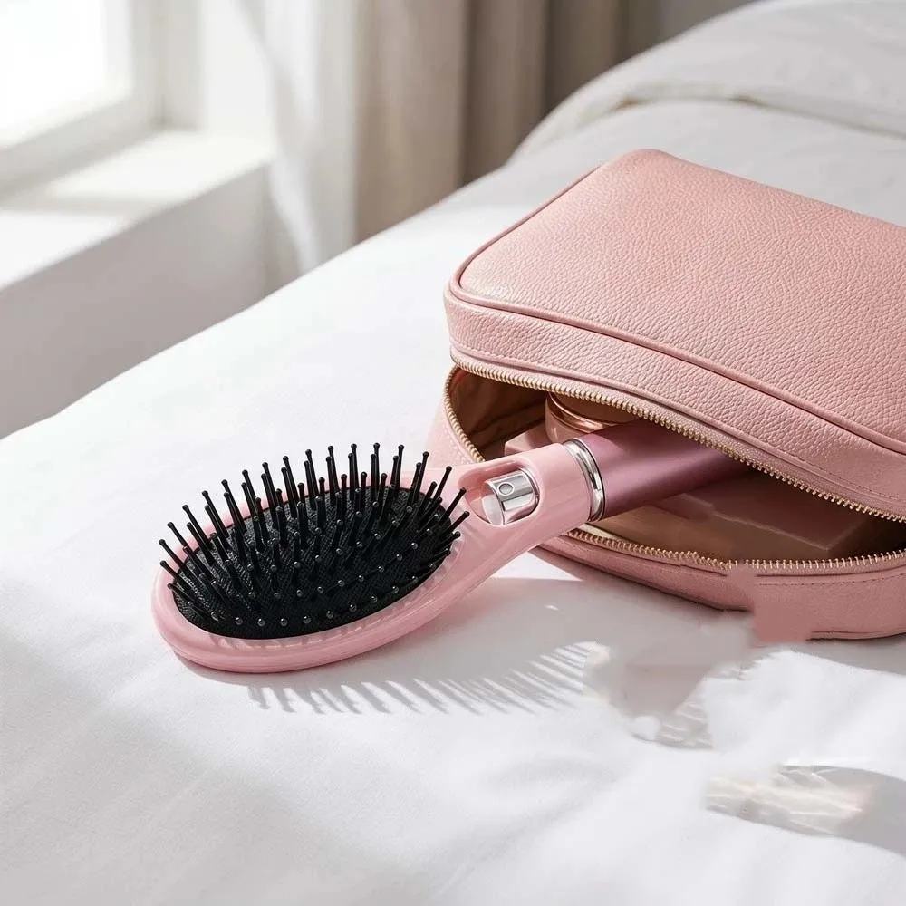Multi-Function Spray Massage Comb Anti-Frizz Portable Refillable Spray Hair Brush Hair Care Scalp Nourish