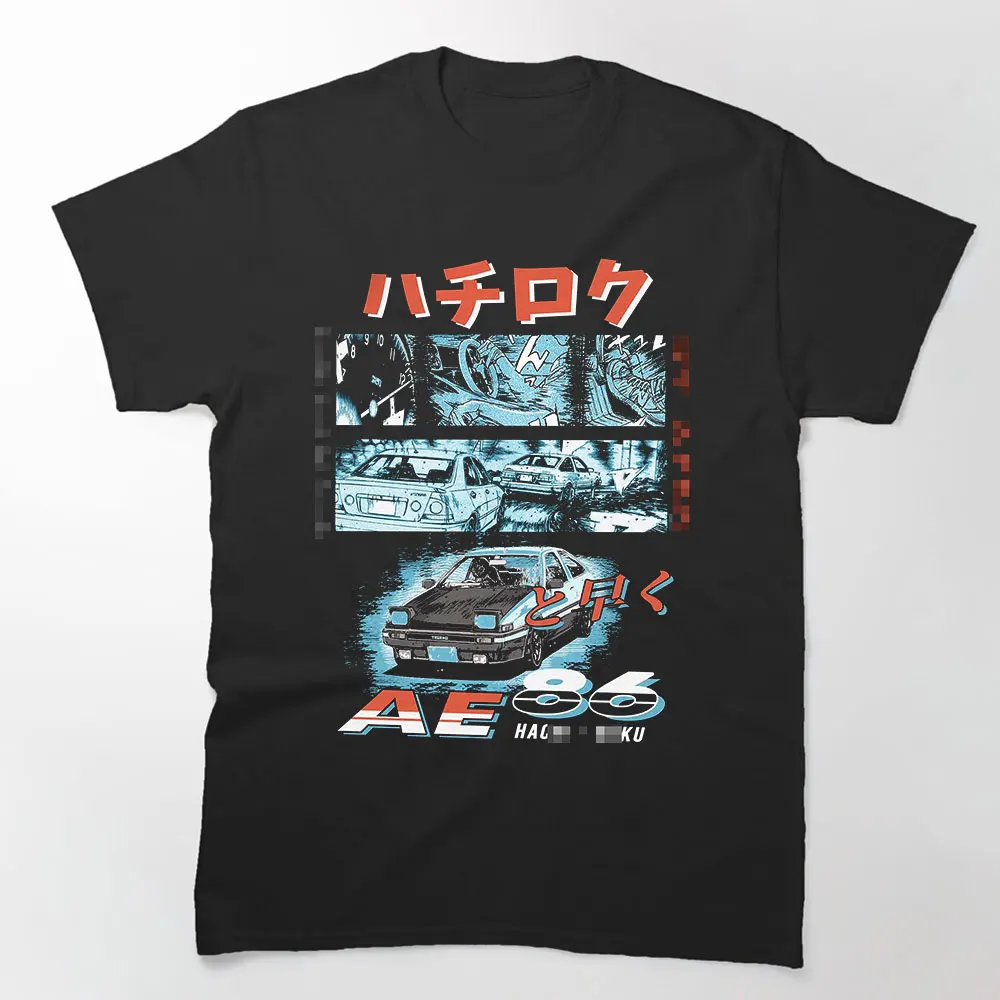

0126 Initial D - Retro Mountain Drift Racing Manga Gift T shirt Street Racer Anime print Graphic clothes All size Tops S-6XL