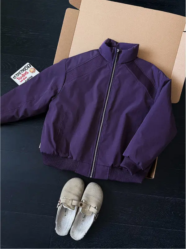 

Теплая хлопковая куртка в стиле модного деконструированного бейсбольного пиджака с воротником-стойкой для осени и зимы, молодежная повседневная одежда