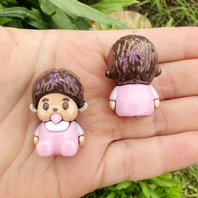 20pcs 30mm Mengqi Qi silicone through-hole beaded DIY mobile phone chain keychain beaded pen accessory material - view 4