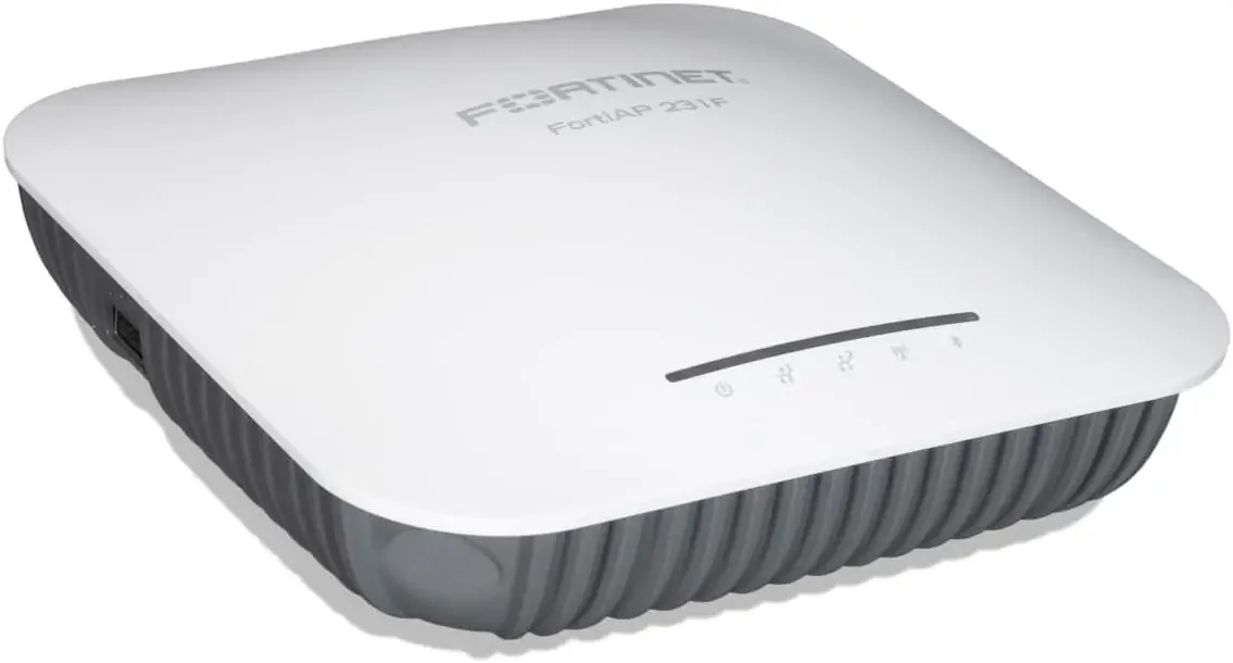 Fortinet FAP-231F-C Punto de acceso inalámbrico para interiores 2x2 Wi-Fi6 Tri Radio con antena interna 2 puertos GE RJ45