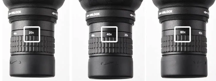 20-60x80 Cannocchiale impermeabile Cannocchiale per birdwatching Telescopio esterno Doppia messa a fuoco