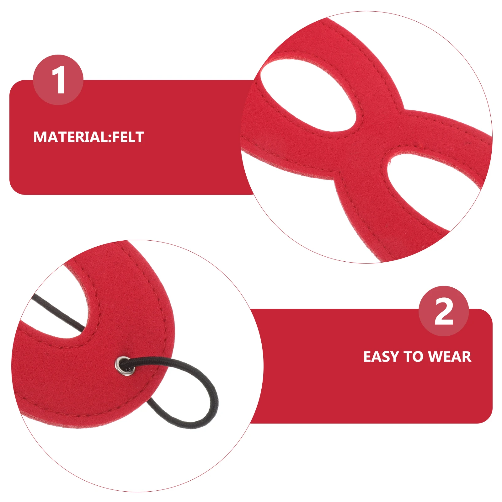 10Pcs Mysterious Eye Mask for Kids Felt Superhero Character Masks Gentle Skin Friendly Material Perfect for Superhero-Themed