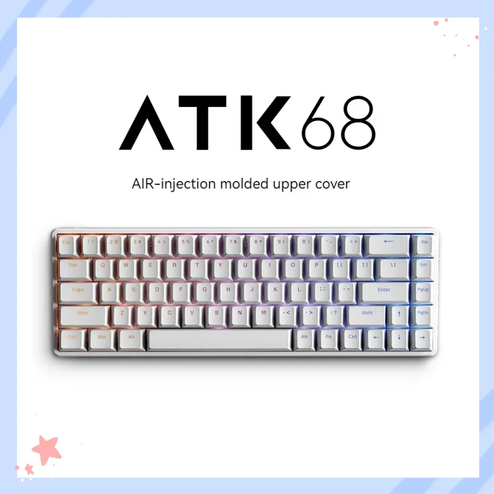 VGN ATK Magnetic Axis Gaming Keyboard ATK68 SMART SPEED X Quick Trigger Aluminum Mechanical Keyboard Office Pc Gamer Varolant