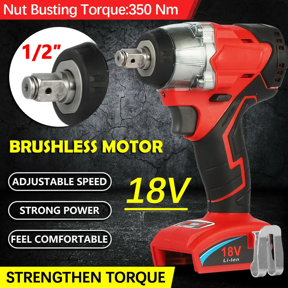 Imagem -02 - Chave de Impacto sem Escova sem Fio Ferramentas Elétricas Substituir Ferramenta Milwaukee Velocidades Chave de Torque 18v 350nm 2