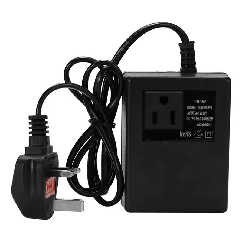 

AF95-200W Steps Down Power Voltage Converter Transformer 220V/240V To 110V/120V, Intelligent Efficient Adapter US Plug
