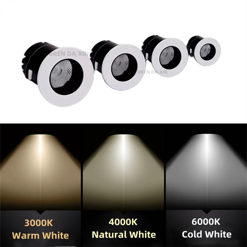 Dimmable Anti-glare Mini LED Downlight Spotlights 3W5W7W10W12W15W Recessed ultra-thin COB Sky Flower Lamp Cabinet Home Lighting