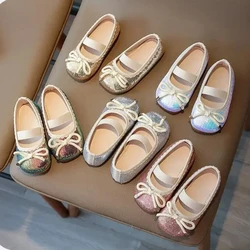 New Vintage Simple Style Ballet Flats Children Cute Candy Colors Toddler Girl Ballet Flats Girls Kids Slip-on Leather Shoes