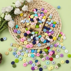 25/50pcs Silicone Lentil Combination Beads for Pen Decor Jewelry Making Toys DIY Bracelet Necklace Keychain Creative Gifts