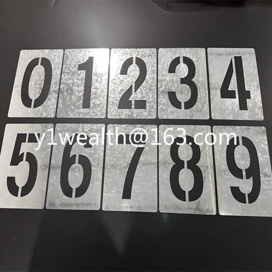Digital painting template Hollow number plate 0-9 number Making iron sheet Plastic letters Self-painting mold Large