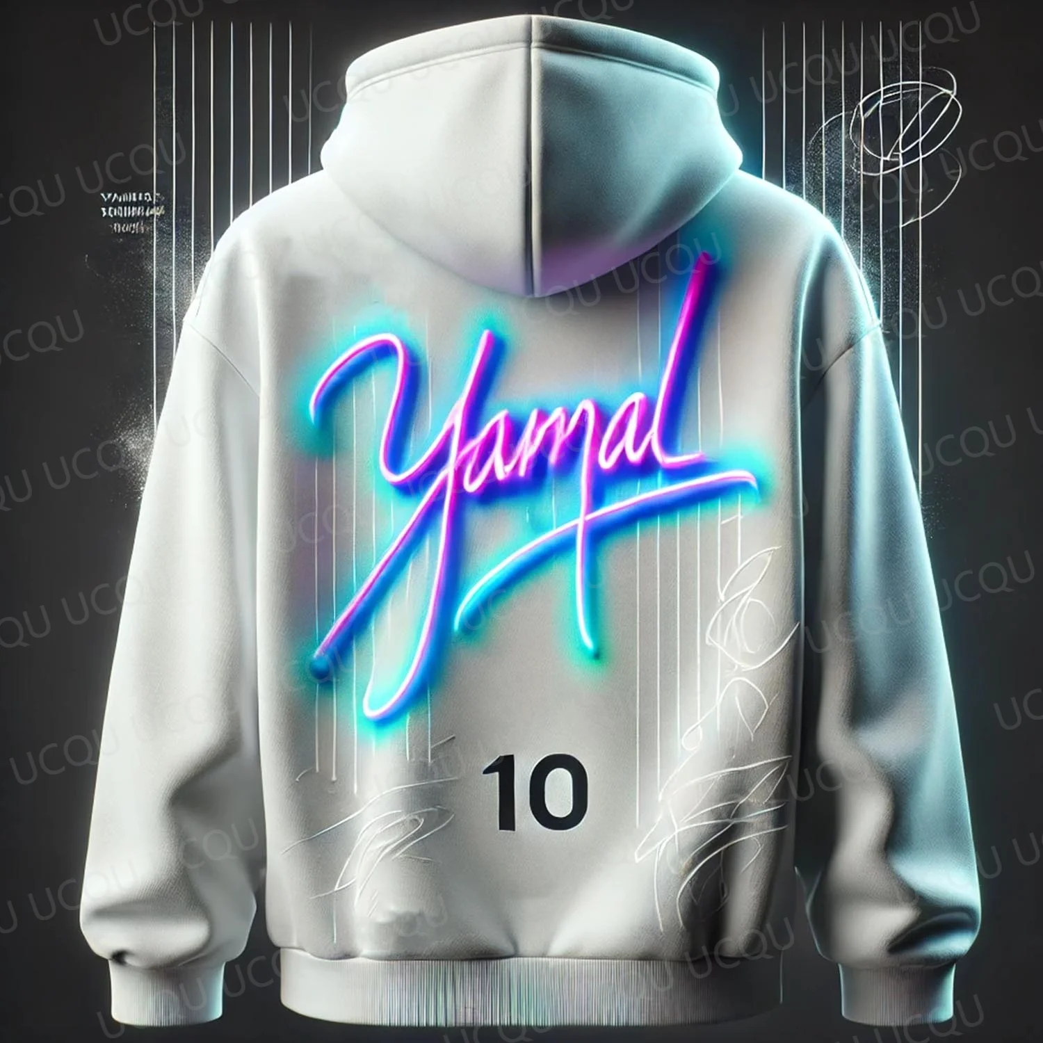 YAMAL 10 تصميم لون الفلورسنت وهمية هوديي الرجال طويلة الأكمام البلوز البلوز الخريف الشتاء جديد وصول ملابس رياضية