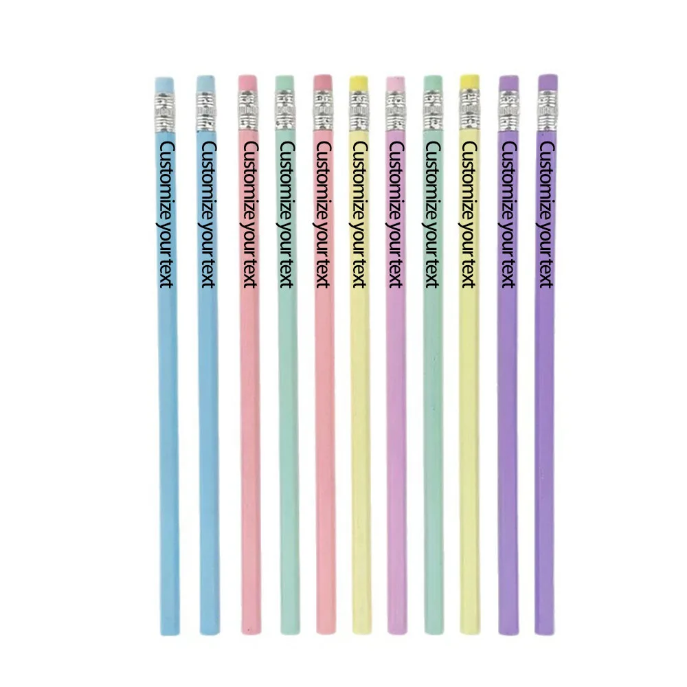 30 Custom-Engraved Name Pencils with Erasers - Laser-Engraved Personalized Names, Drawing, Learning, Writing, Stationery, Office Supplies, and School Supplies