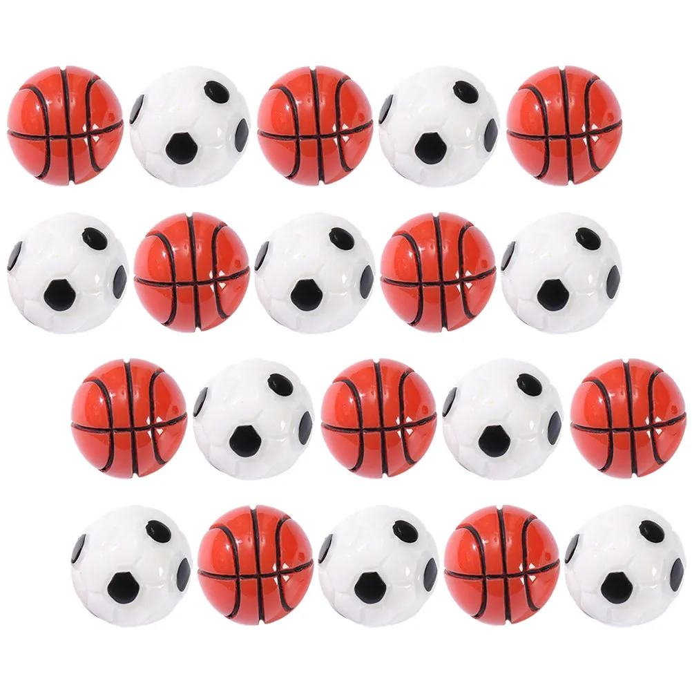 

20Pcs Mini Soccer Basketball Set Small House Accessory Outdoor DIY Landscape Decor Miniature Sports Balls Decorative Balls