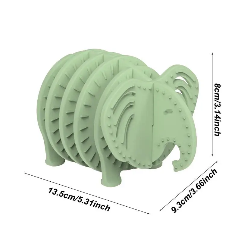 Giocattolo puzzle per bambini Elefante in silicone Puzzle sensoriale ad incastro Educativo intellettuale 3D Assemblaggio giocattolo Abilità logica Tattile