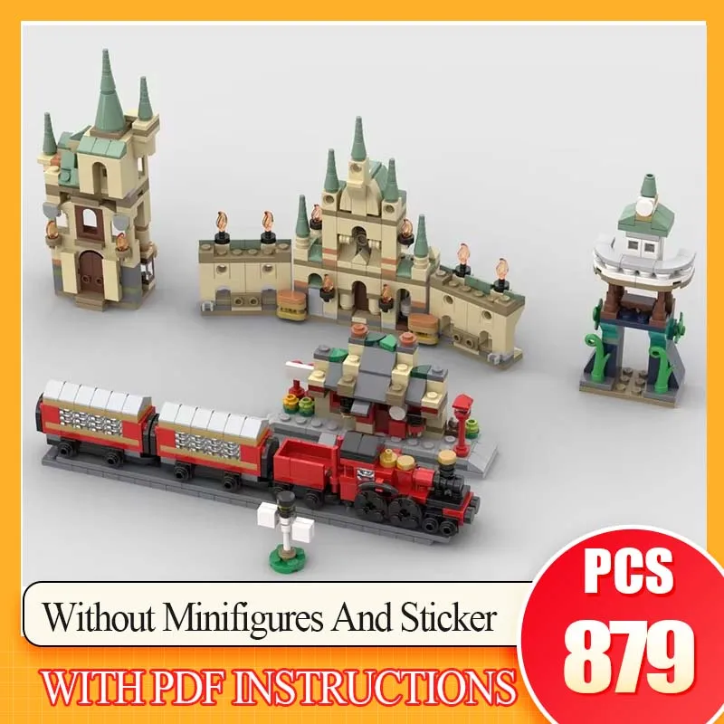 미니 스트리트 뷰 컬렉션 크리스마스 마법 학교 영화 모델 기술 블록 선물 MOC 빌딩 브릭 장난감 DIY 조립