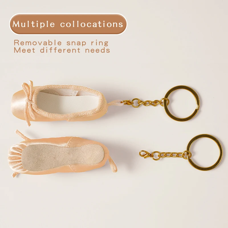 Mini llavero de zapato de punto de Ballet para niñas, bolso colgante, decoración para bailarina, bolsas de baile, accesorios de Ballet, regalos