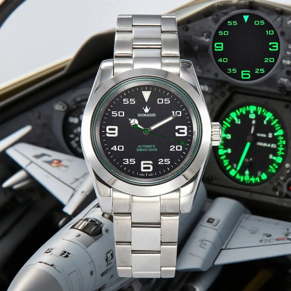 

39mm men's watch NH35 automatic mechanical movement sapphire glass stainless steel strap business custom watch
