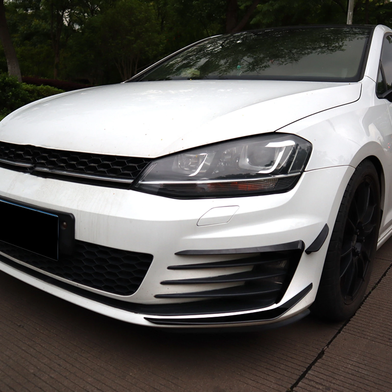 Front Bumper Side Air Vent Trim For Volkswagen VW Golf 7 GTI 2013-2016 Black Car Intake Frame Grille Splitter Spoiler Canard Lip