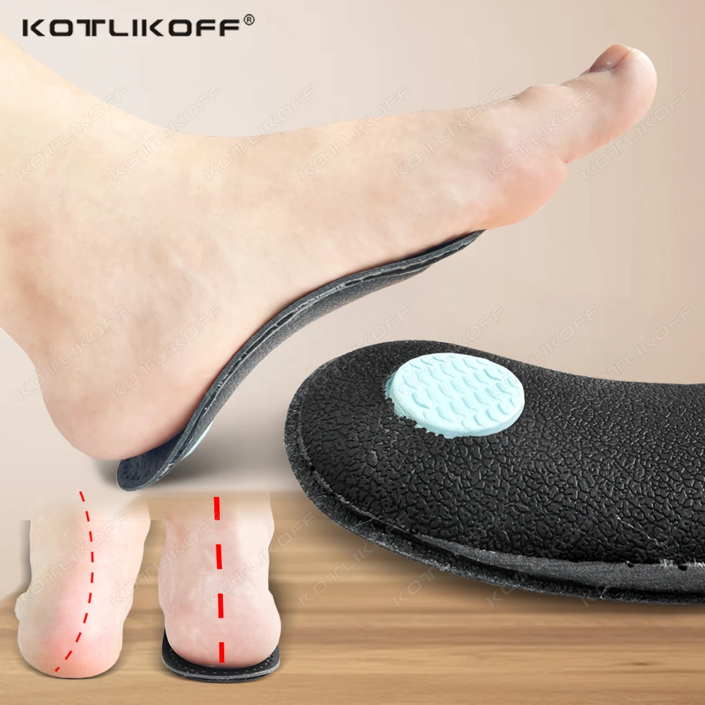 Orthopädische Einlegesohle aus Leder, orthopädische Fußgewölbe-Stützeinsatz, Plattfuß-Schuhpolster, PU-Latex, antibakteriell, Aktivkohle-Fußpflege, Unisex