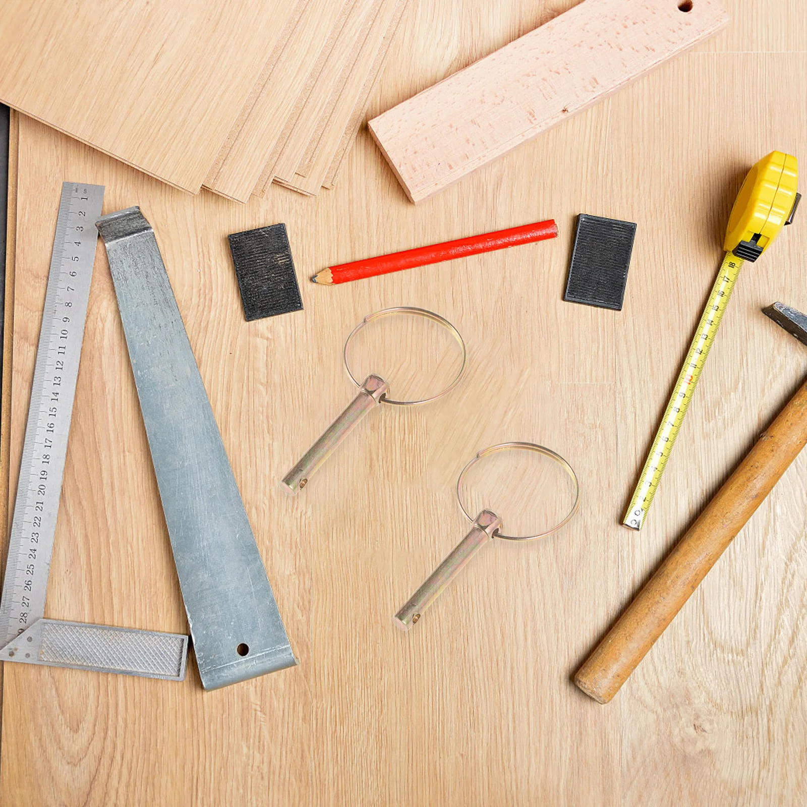 10 قطعة دبابيس لينش مستديرة شديدة التحمل مقاطع قفل الجرار لمعدات المزرعة جزازات المقطورات الشاحنات M8 قفل دبوس #4