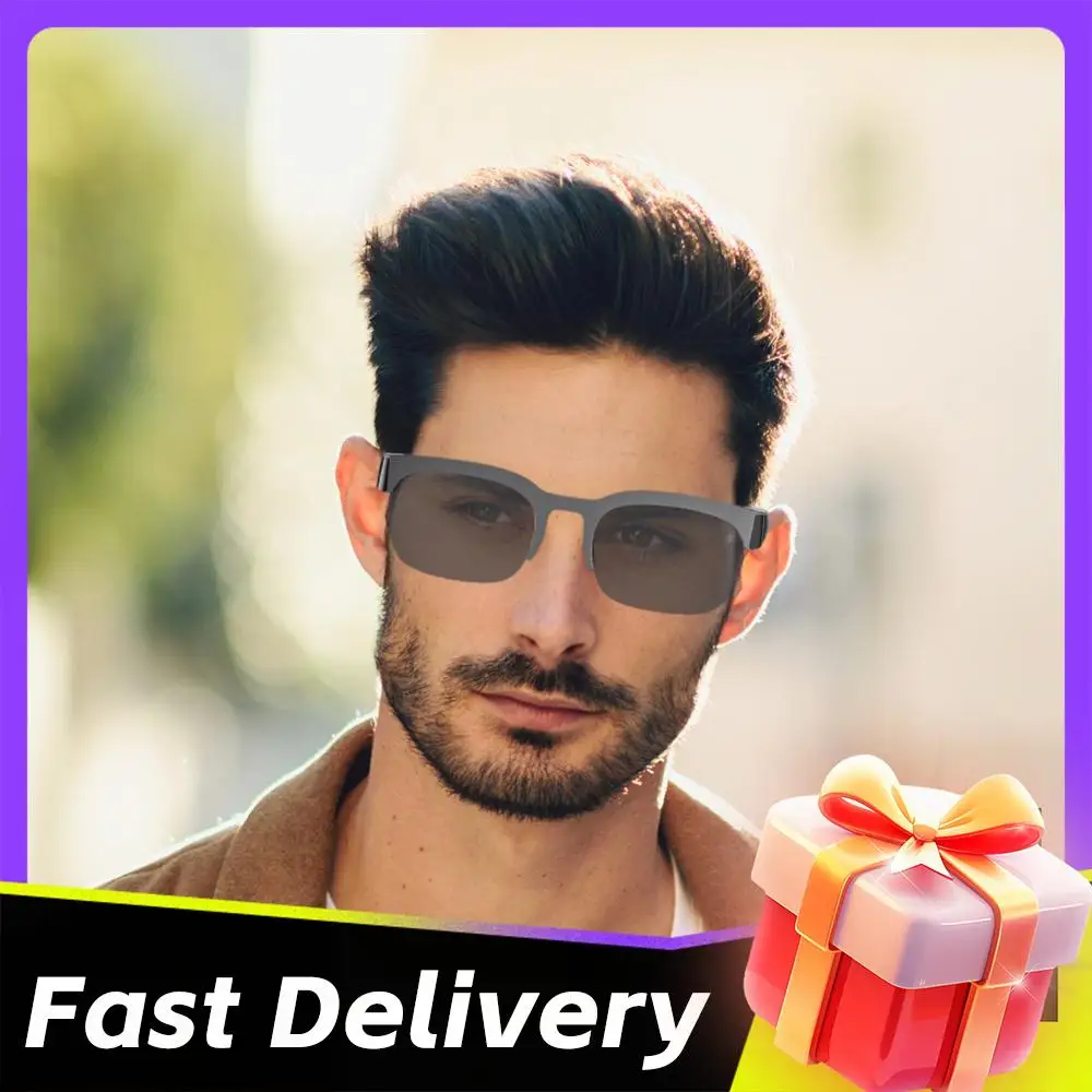 

BT Sunglasses with AI Translator Hands-Free Music & Calls Outdoor Sports Headphones UV Protection for Men and Women