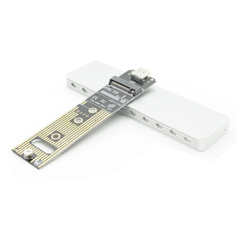 USB3.1 Type-C to M. 2 NVME PCIE SSD Enclosure PCI-E protocols Mobile Hard Disk Box JMS583 chip Aluminium Heat dissipation