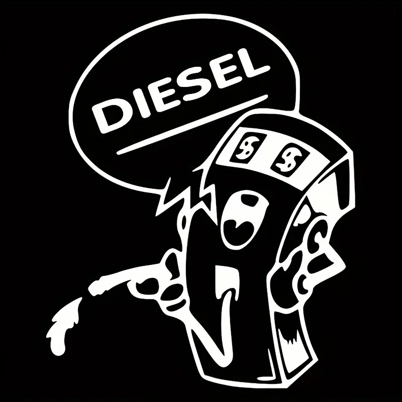 Cartoon Diesel Slot Machine Fuel Tank Cap Sticker Waterproof Vinyl Decal For Auto Motorcycle Exterior Styling Decal Accessories